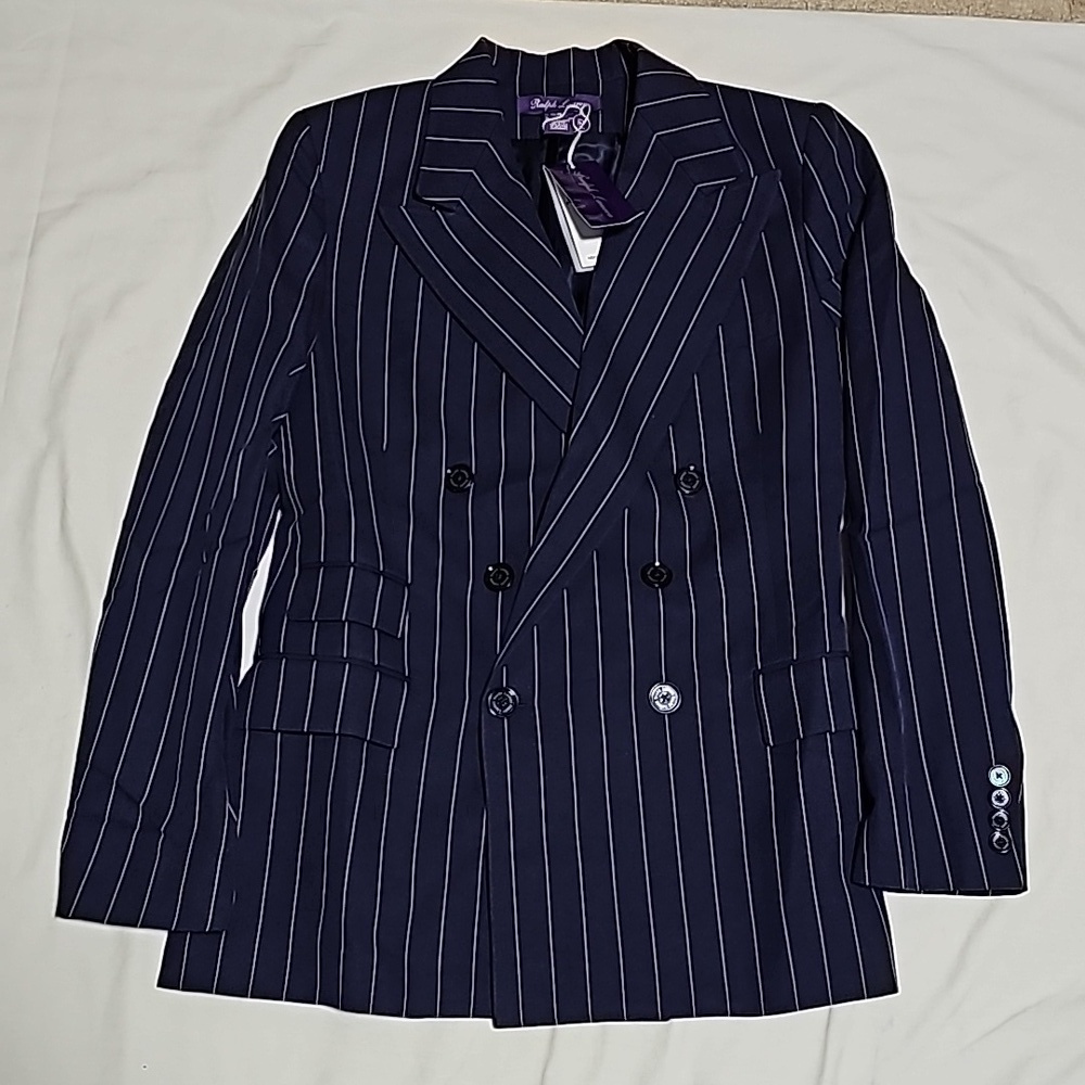 Ralph Lauren Purple Label Womens Pinstripe Blazer